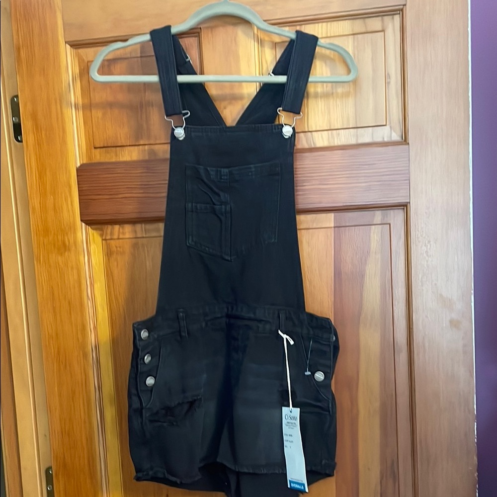 Black Denim Overalls small